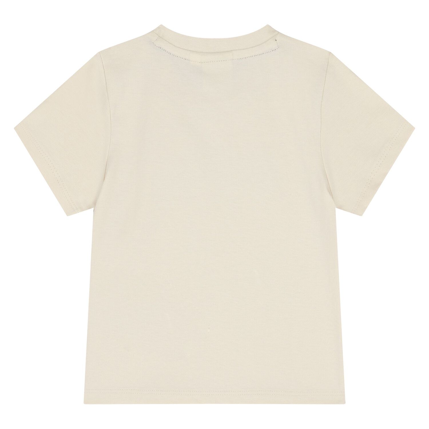 Younger Boys Mini Me Beige Logo T-Shirt, 1, hi-res