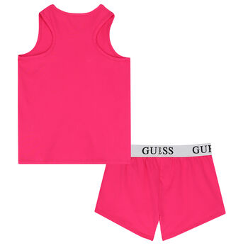 Girls Pink Logo Pyjamas