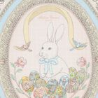 Blue & Pink Spring Bunny Baby Carr&eacute; Swaddle & Bib Gift Set, 1, hi-res
