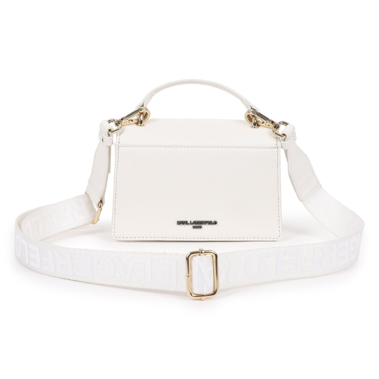 Girls White Logo Handbag, 1, hi-res