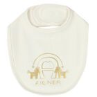 Ivory & Gold Logo Baby Bib, 1, hi-res