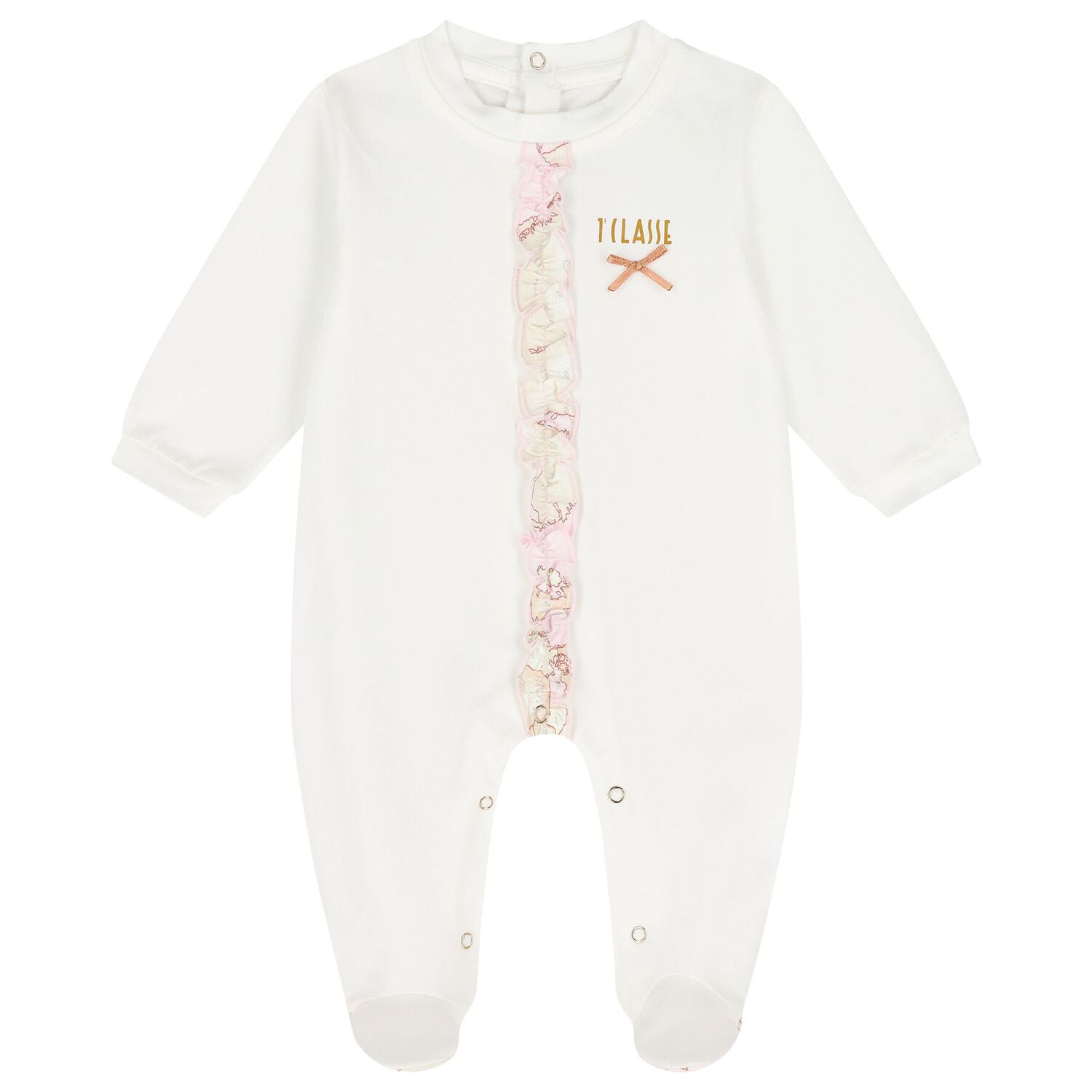 Baby Girls Pink & Ivory Geo Map Babygrow Gift Set, 1, hi-res
