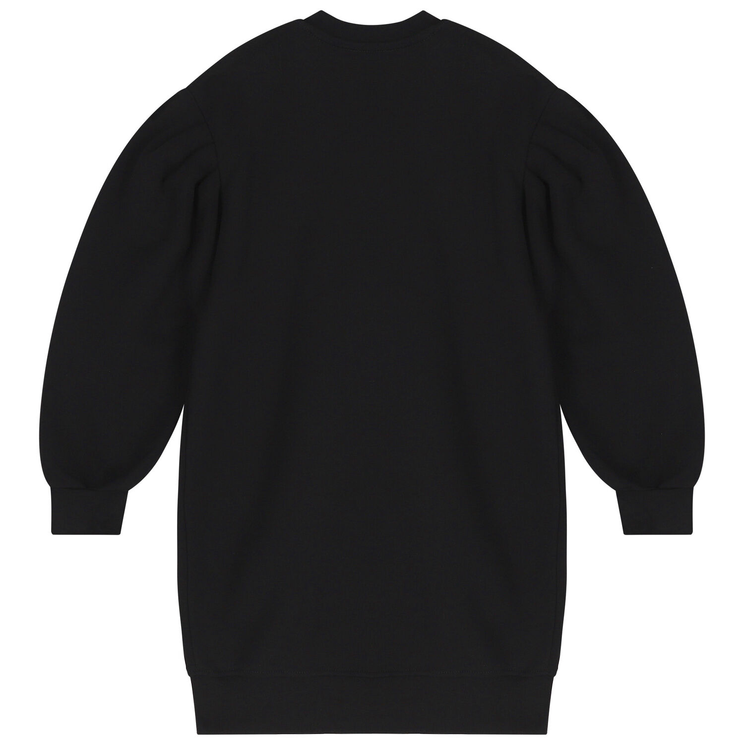 Girls Black Embellished Logo Sweatshirt Dress, 1, hi-res image number null