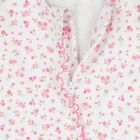 Baby Girls White & Pink Rose Renaissance Babygrow, 1, hi-res
