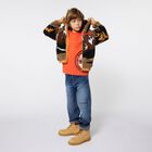 Boys Orange Logo Long Sleeve Top, 2, hi-res
