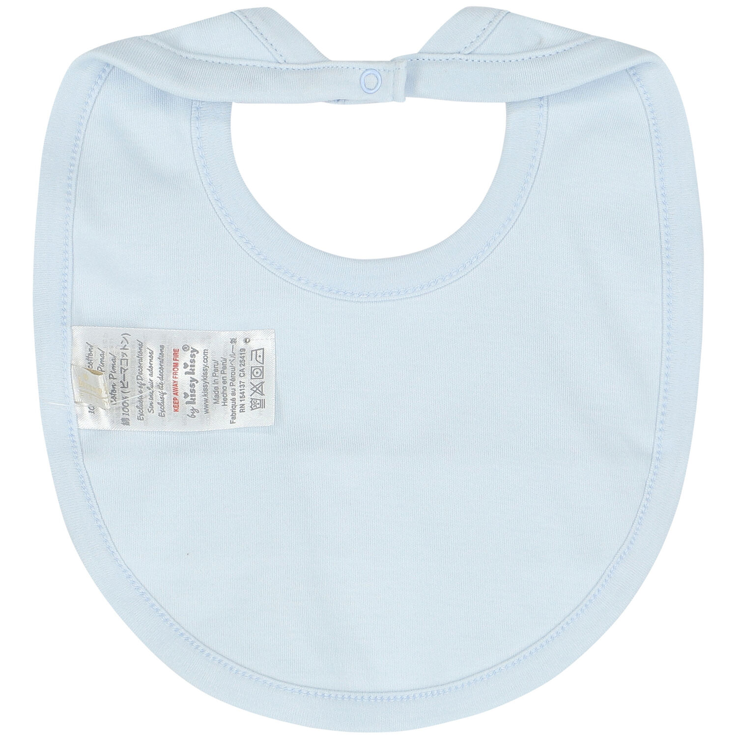 Baby Boys Blue Smocked Bib, 1, hi-res