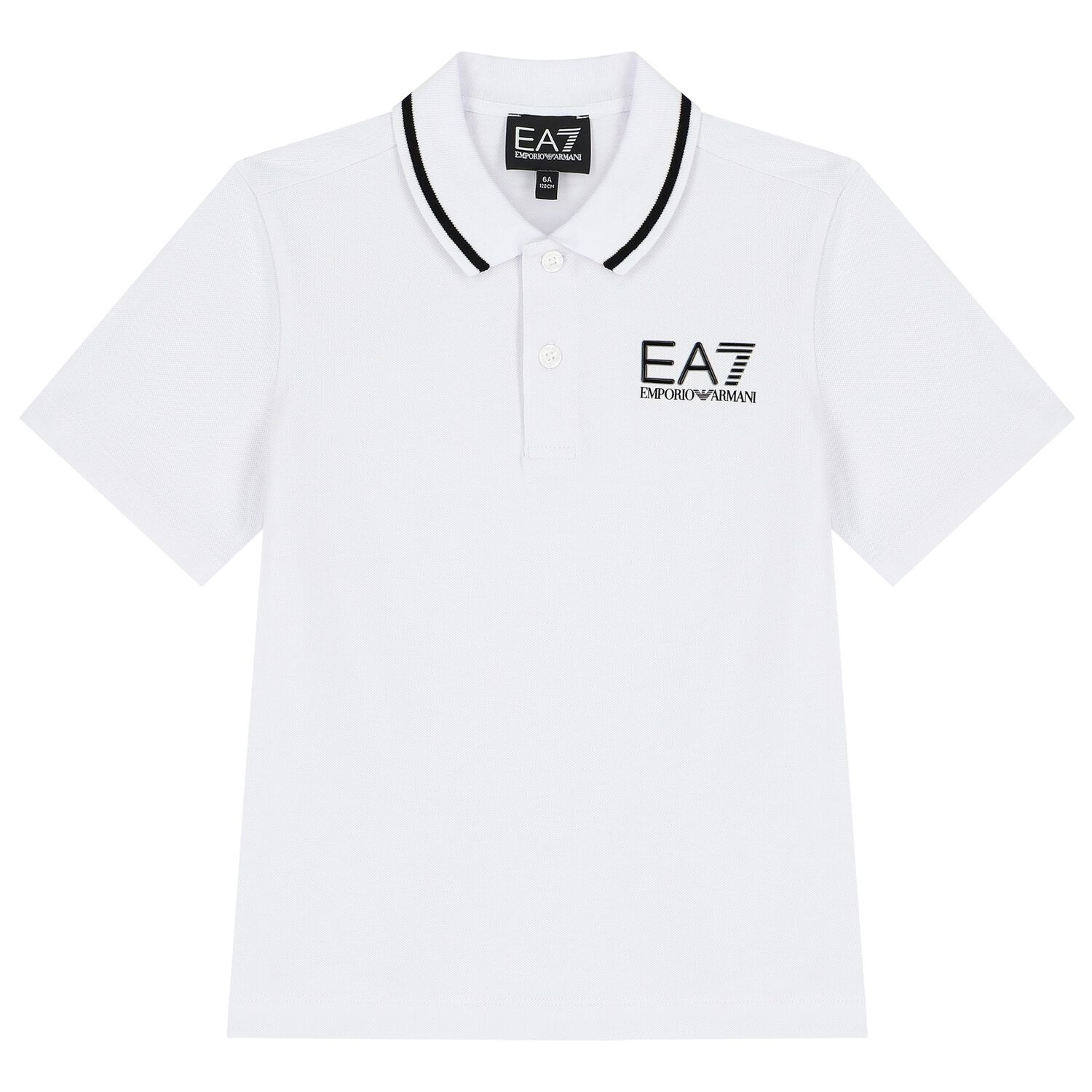 Boys White Logo Polo Shirt, 2, hi-res