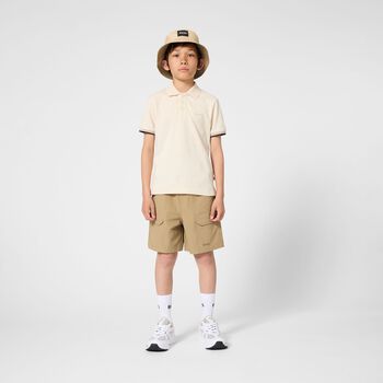 Boys Mini-Me Ivory Logo Polo Shirt
