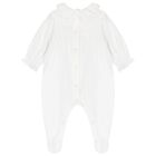 Baby Girls White Babygrow, 1, hi-res