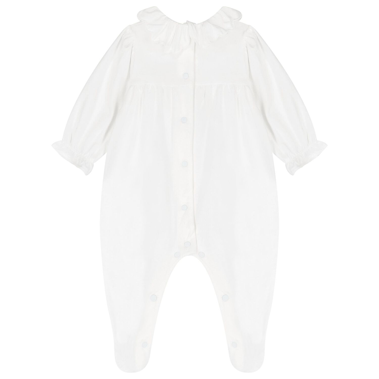 Baby Girls White Babygrow, 1, hi-res