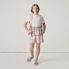 Girls Multi-Coloured Wavy Stripe Shorts, 1, hi-res