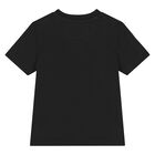 Younger Boys Black Logo T-Shirt, 1, hi-res