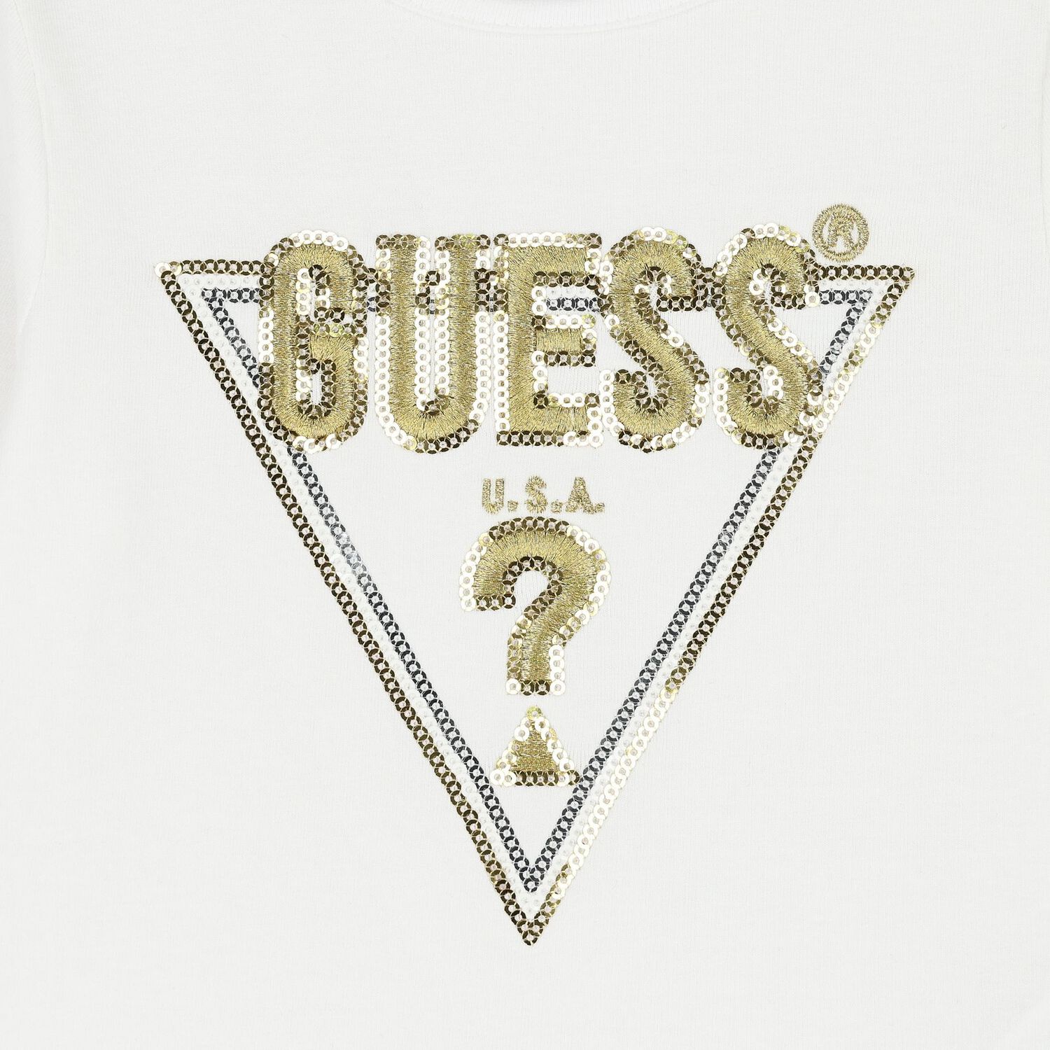 Girls White Logo Long Sleeve Top, 1, hi-res