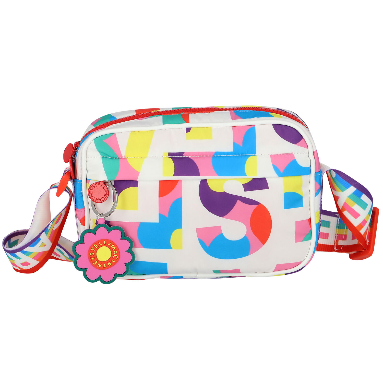 Girls White Logo Bag, 1, hi-res