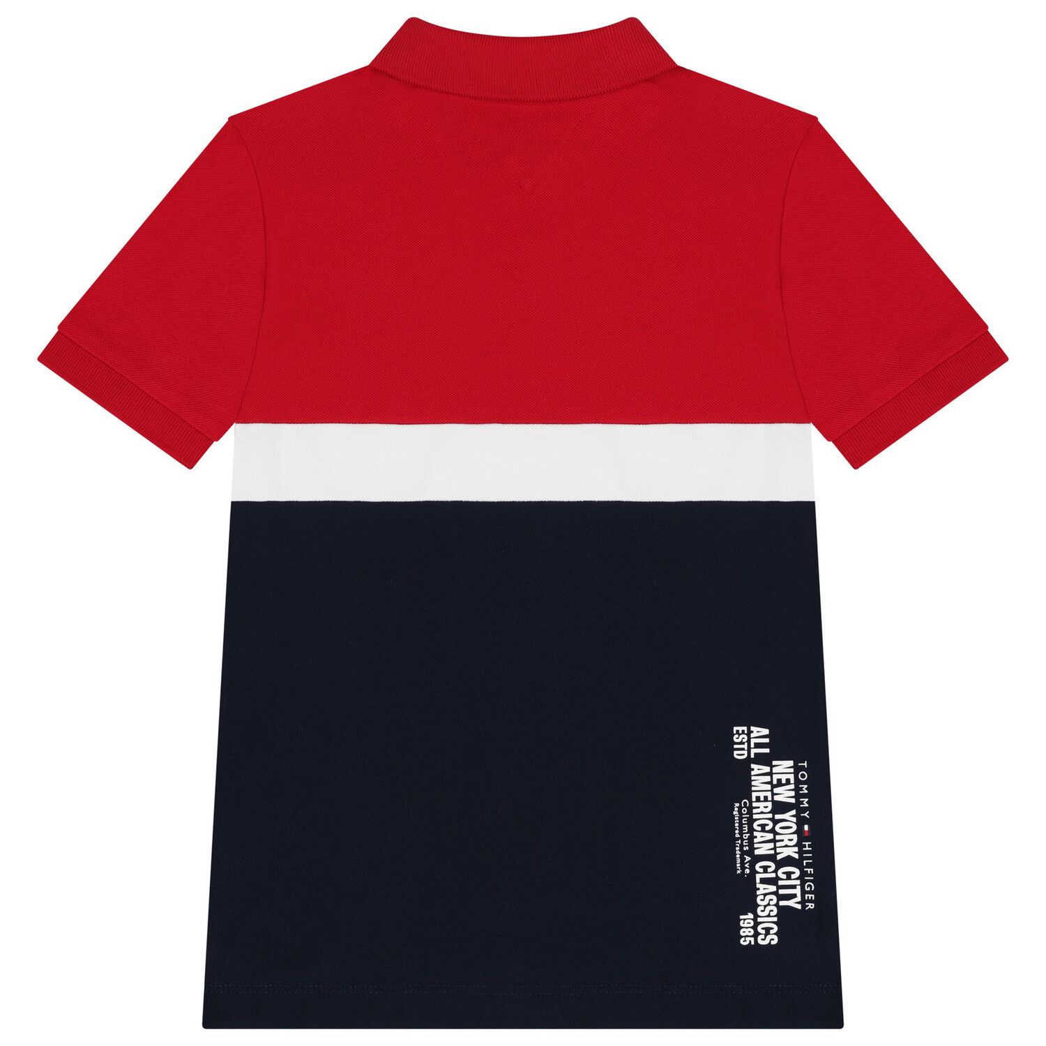 Boys Red & Navy Blue Logo Polo Shirt, 2, hi-res