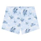 Baby Boys Ivory & Blue Logo Shorts Set, 1, hi-res