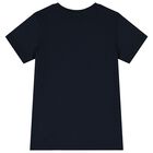Boys Navy Blue Logo T-Shirt, 1, hi-res