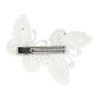 Girls White & Silver Butterfly Hair Clip, 3, hi-res
