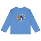 Boys Blue Pizza Long Sleeve Top, 1, hi-res