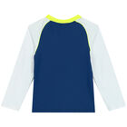 Boys Navy Blue & White Long Sleeve Rash Vesh, 1, hi-res