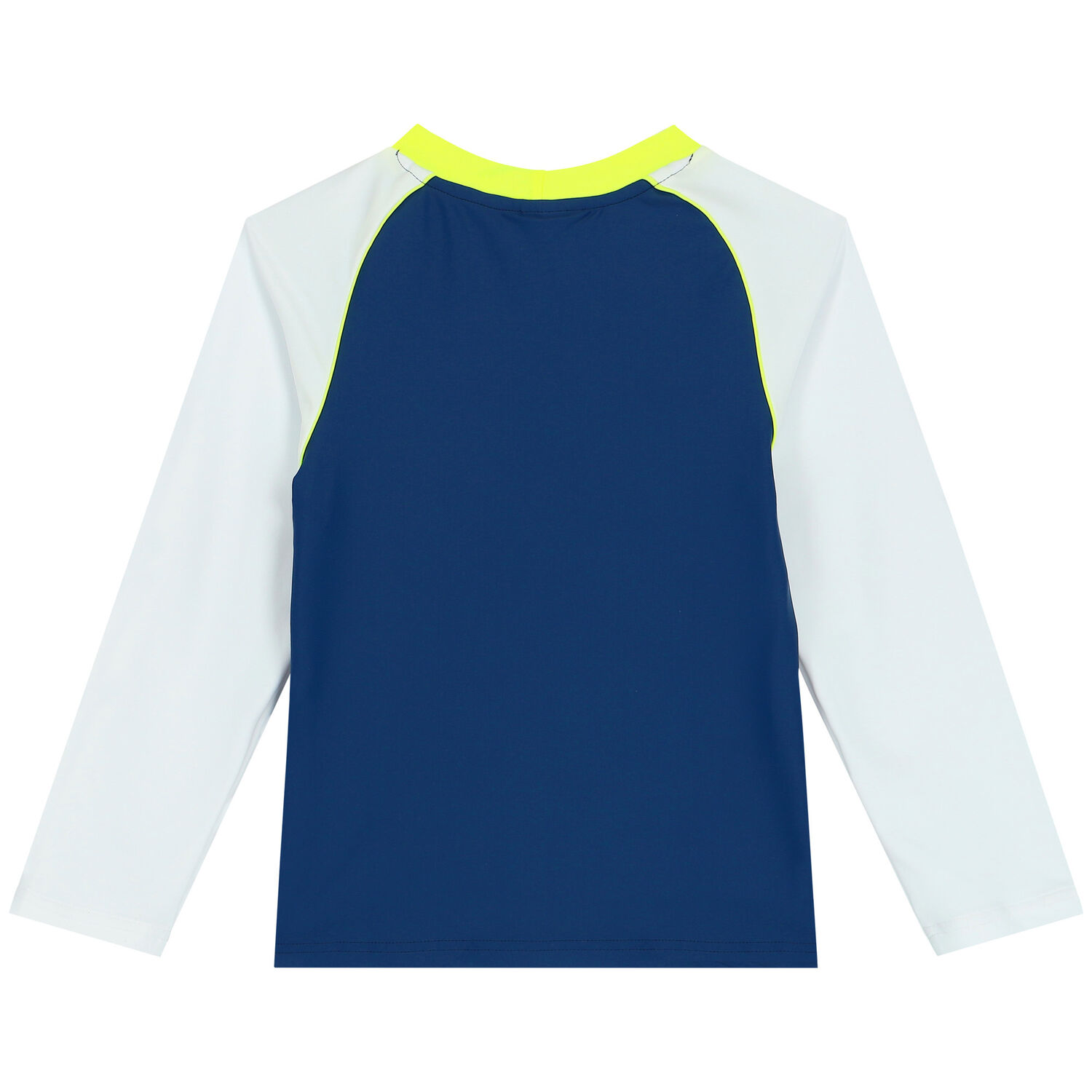 Boys Navy Blue & White Long Sleeve Rash Vesh, 1, hi-res