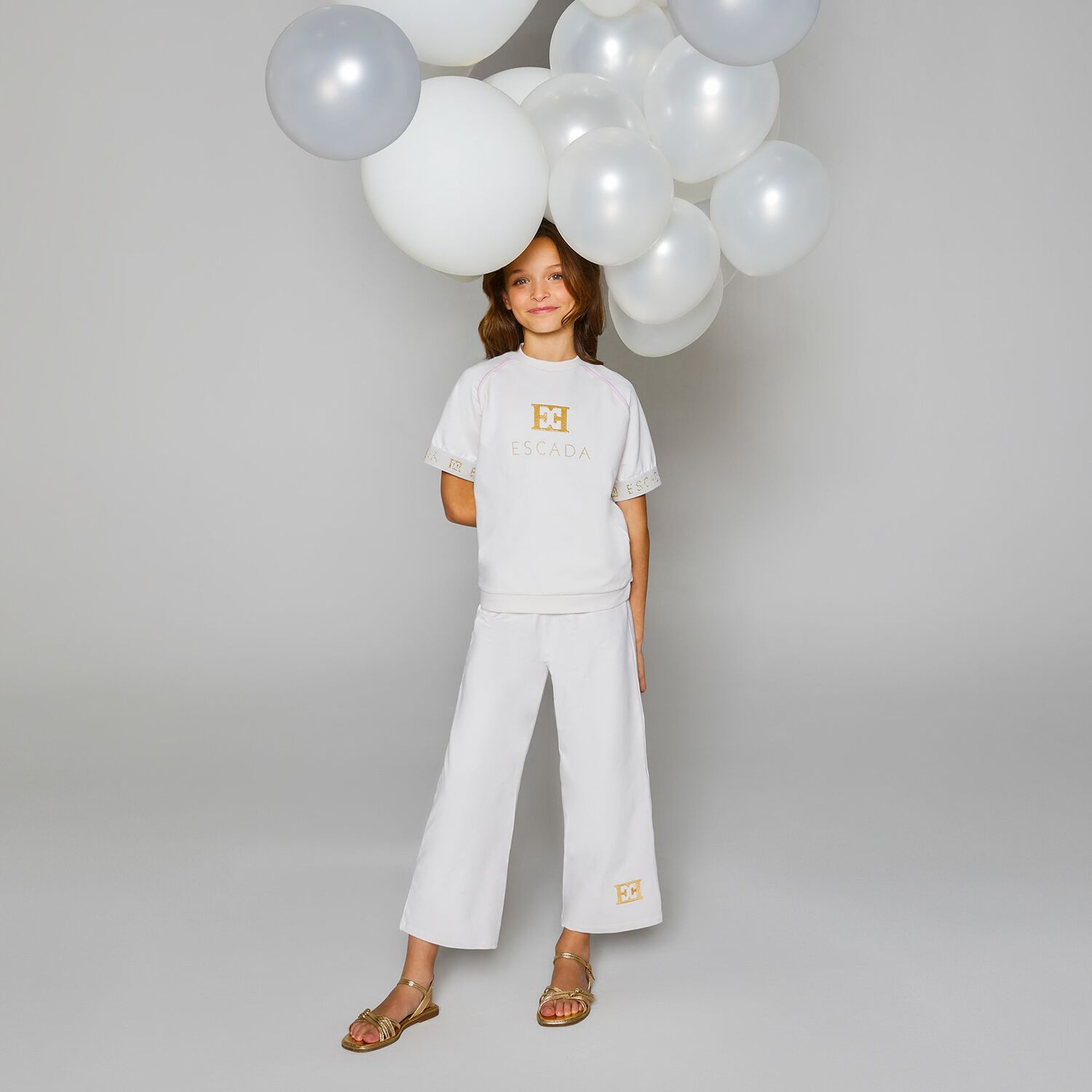 Girls Ivory Logo T-Shirt, 1, hi-res image number null