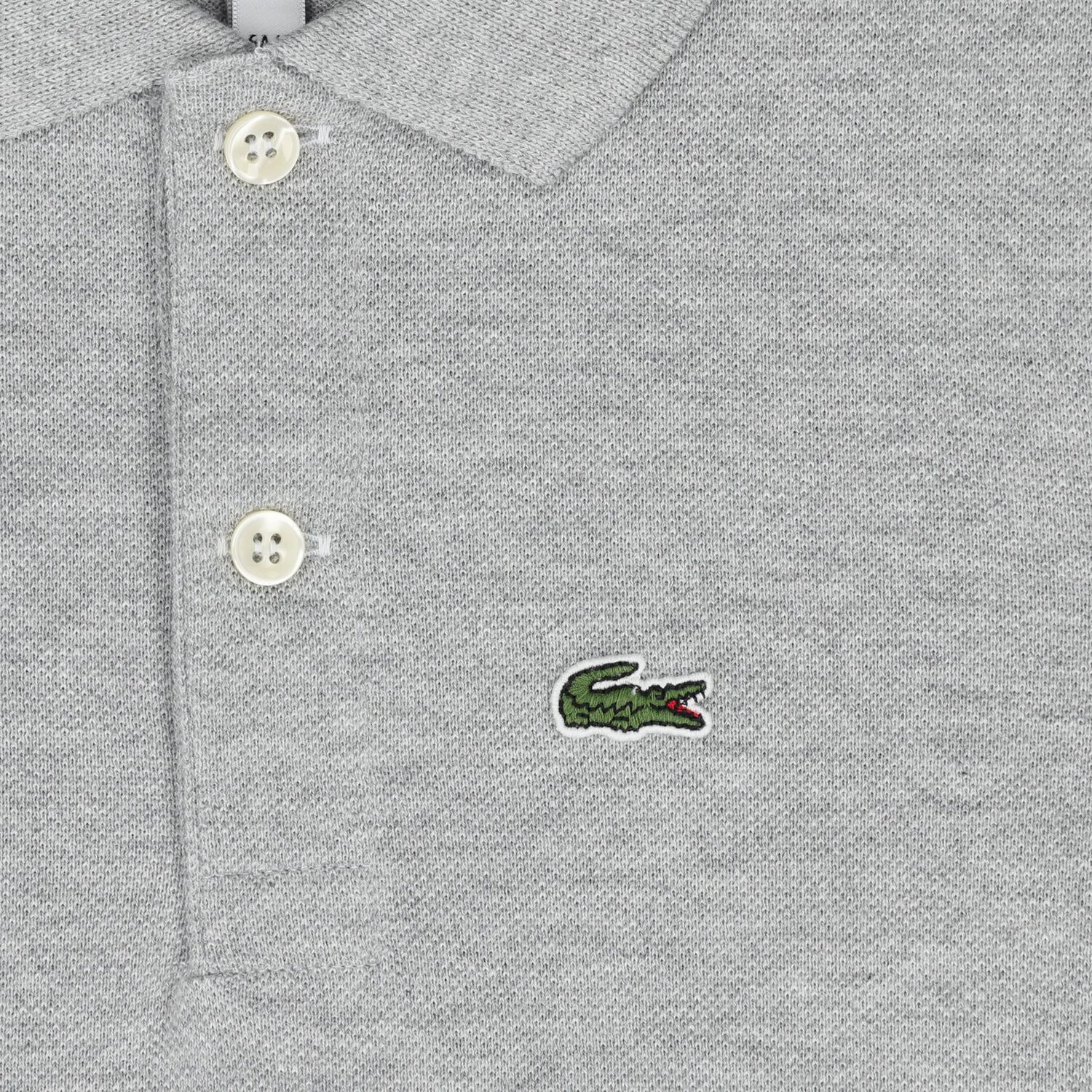 Boys Grey Logo Polo Shirt, 7, hi-res