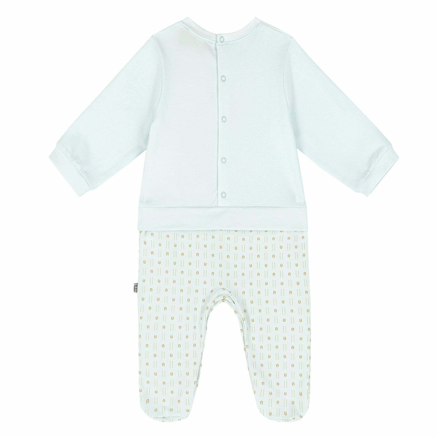 Baby Boys Blue & Gold Logo Babygrow, 3, hi-res image number null