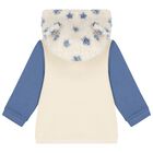 Baby Boys Beige, White & Blue Tracksuit (3 Piece), 1, hi-res