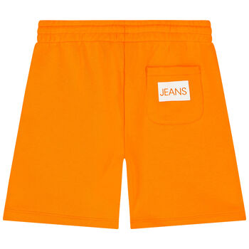 Boys Orange Logo Shorts