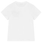 Girls White Logo T-Shirt             , 1, hi-res