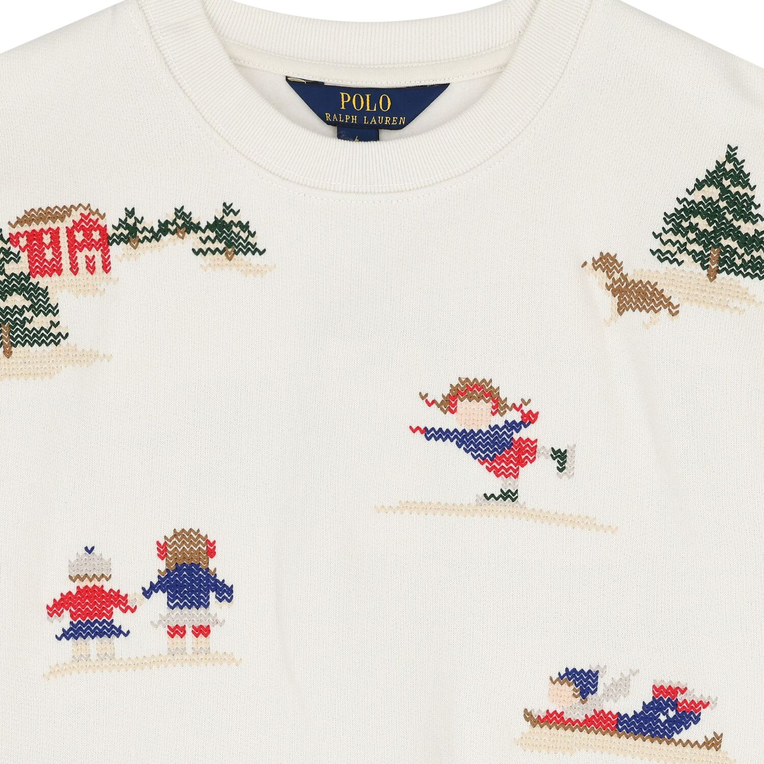 Girls Ivory Festive Sweatshirt, 1, hi-res image number null
