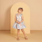 Girls Blue & Rose Gold Dress, 1, hi-res