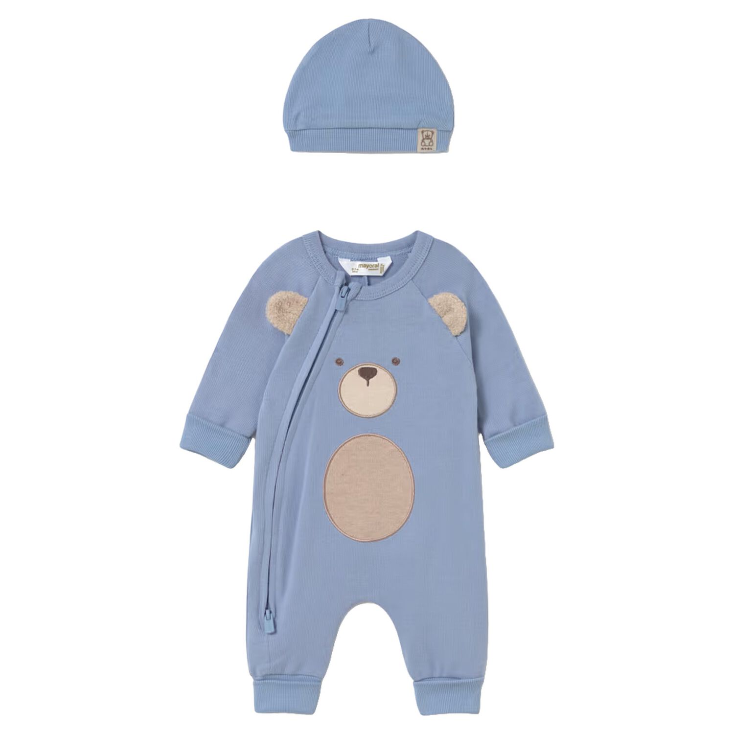Baby Boys Blue Teddy Bear Romper Gift Set, 2, hi-res