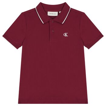 Boys Red Logo Polo Shirt 