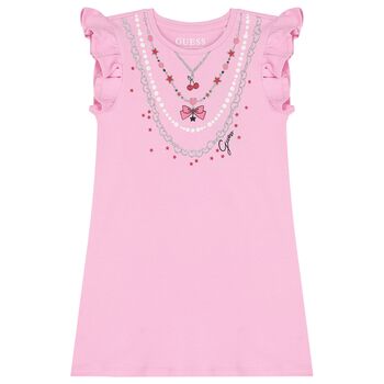 Girls Pink Necklace Dress