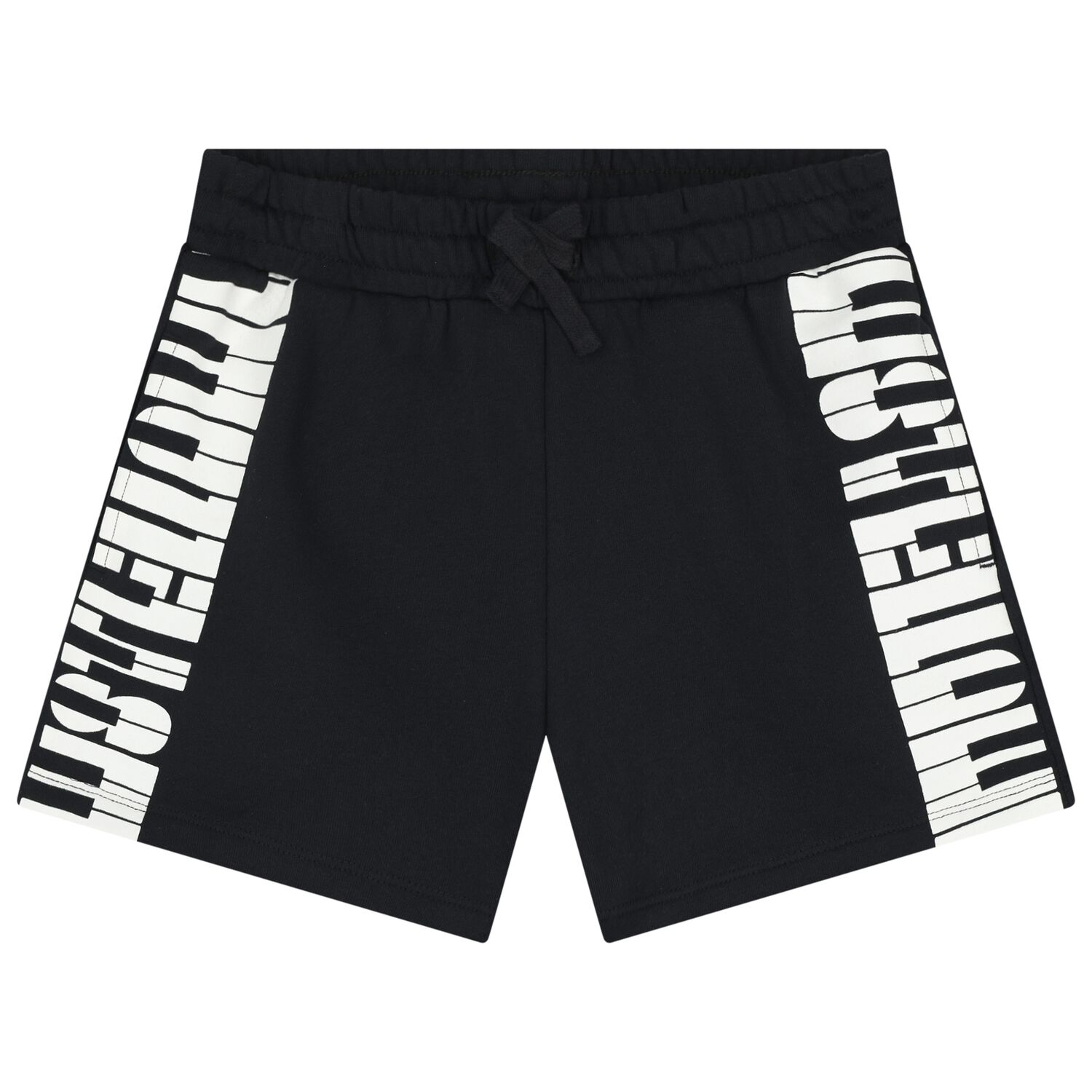 Boys Black Logo Shorts, 1, hi-res