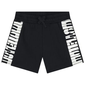 Boys Black Logo Shorts