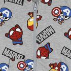 Boys Grey Marvel Hooded Zip Up Top, 1, hi-res