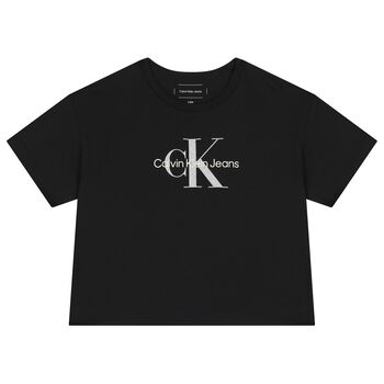 Girls Black Logo T-Shirt