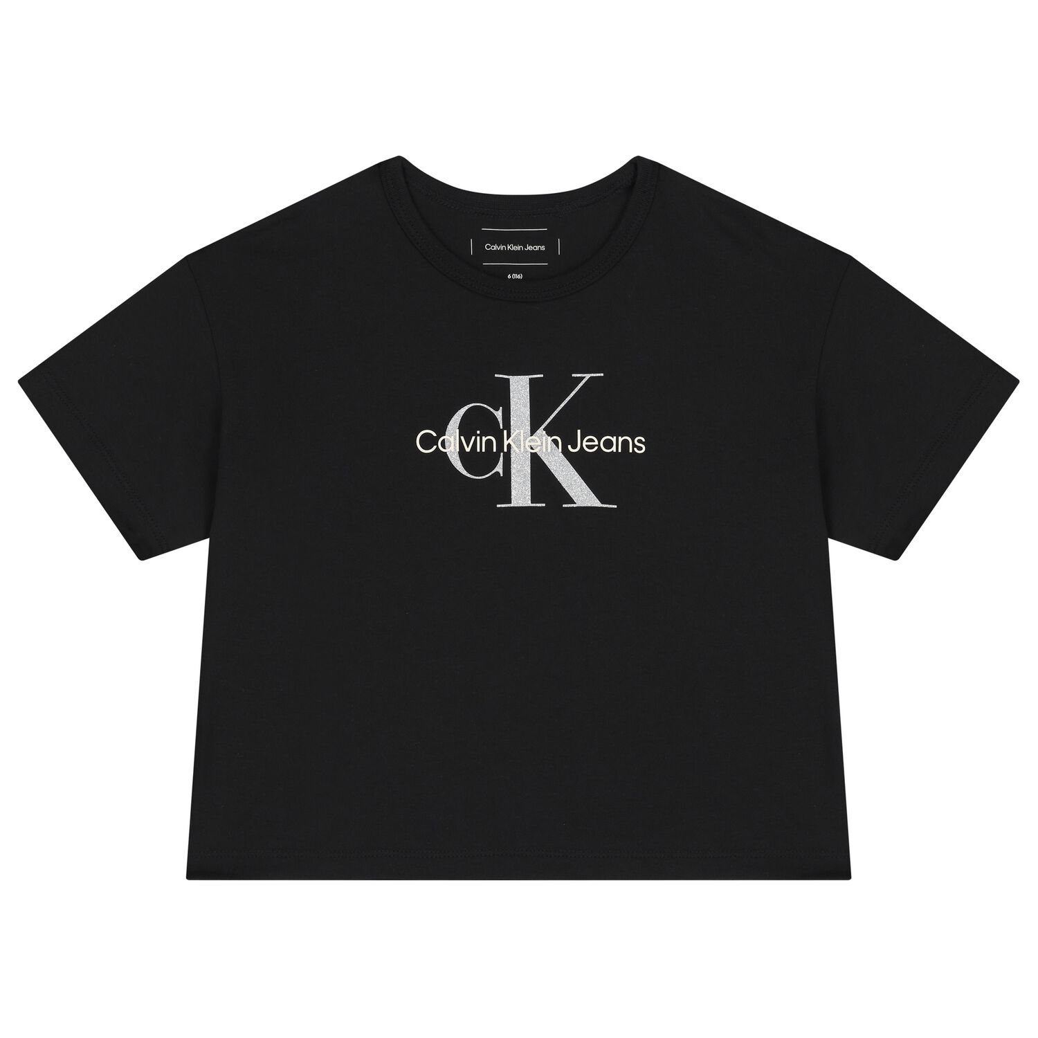 Girls Black Logo T-Shirt, 1, hi-res image number null