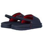 Boys Navy Blue Polo Bear Sliders, 1, hi-res