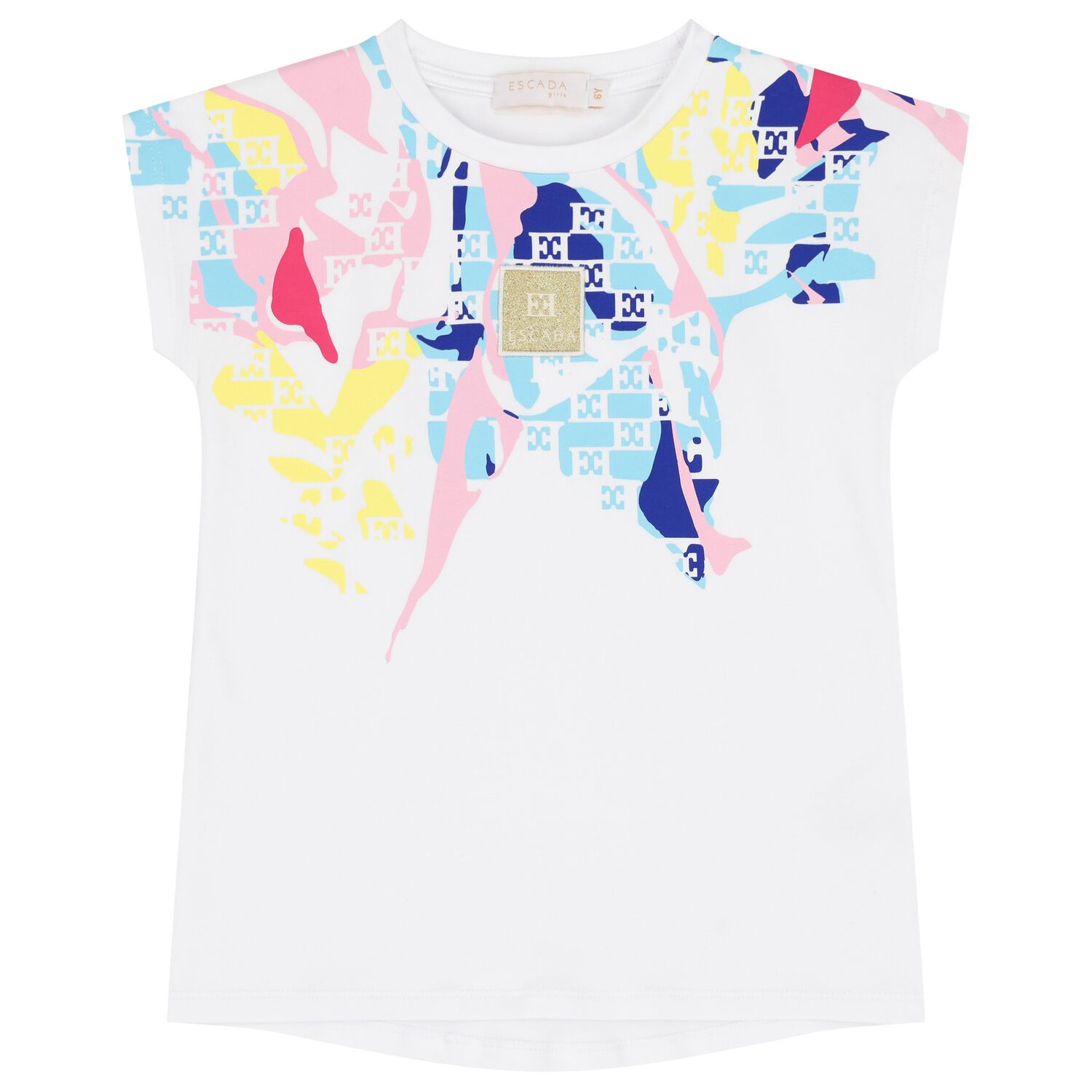 Girls White Logo T-Shirt, 1, hi-res image number null