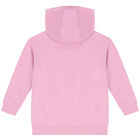 Girls Pink Varsity Tiger Hooded Top, 1, hi-res