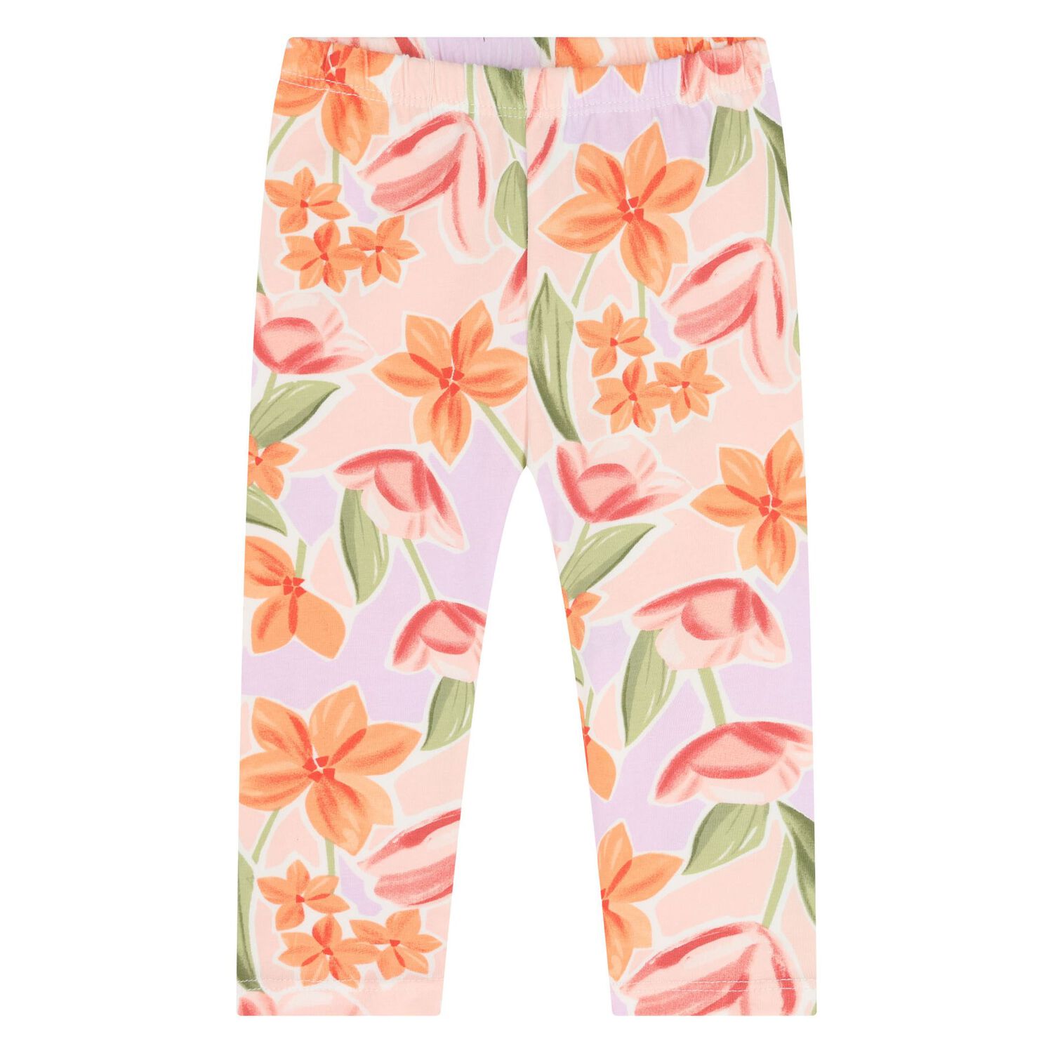 Younger Ivory & Pink Floral Leggings Set, 1, hi-res