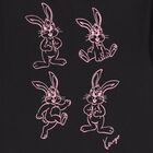 Girls Black Bunny Logo T-Shirt, 1, hi-res