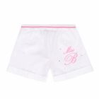 Girls White Logo Shorts, 1, hi-res