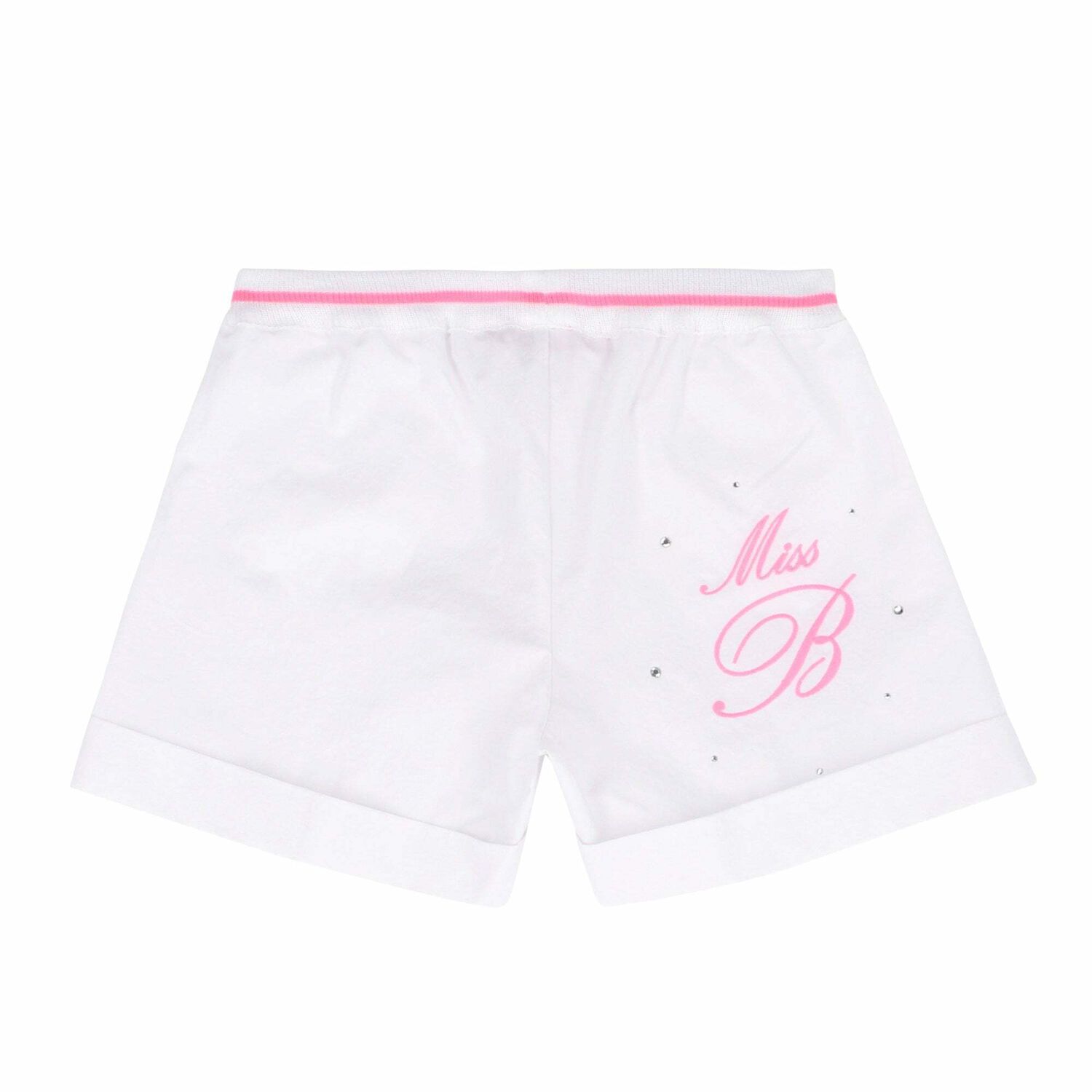 Girls White Logo Shorts, 1, hi-res image number null