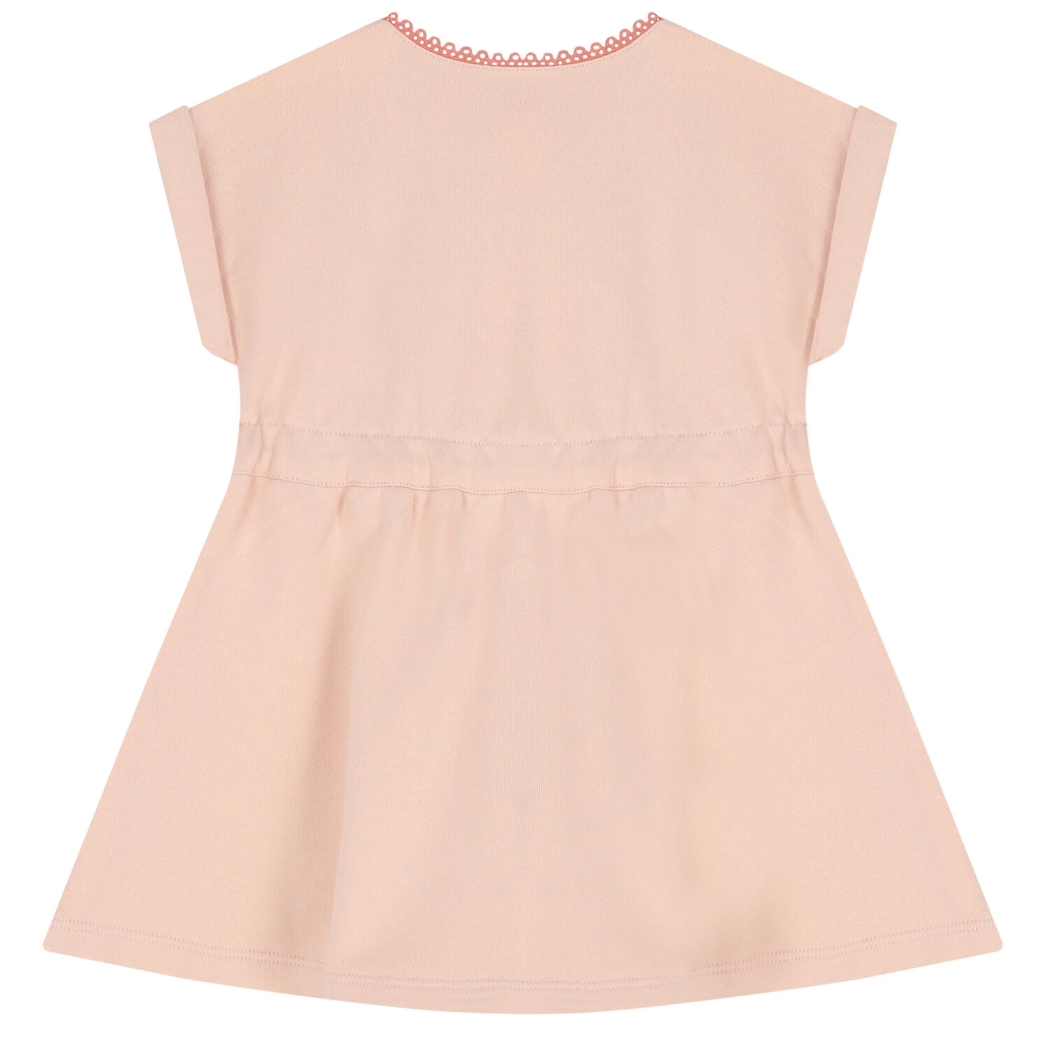 Younger Girls Pink Logo Dress, 1, hi-res