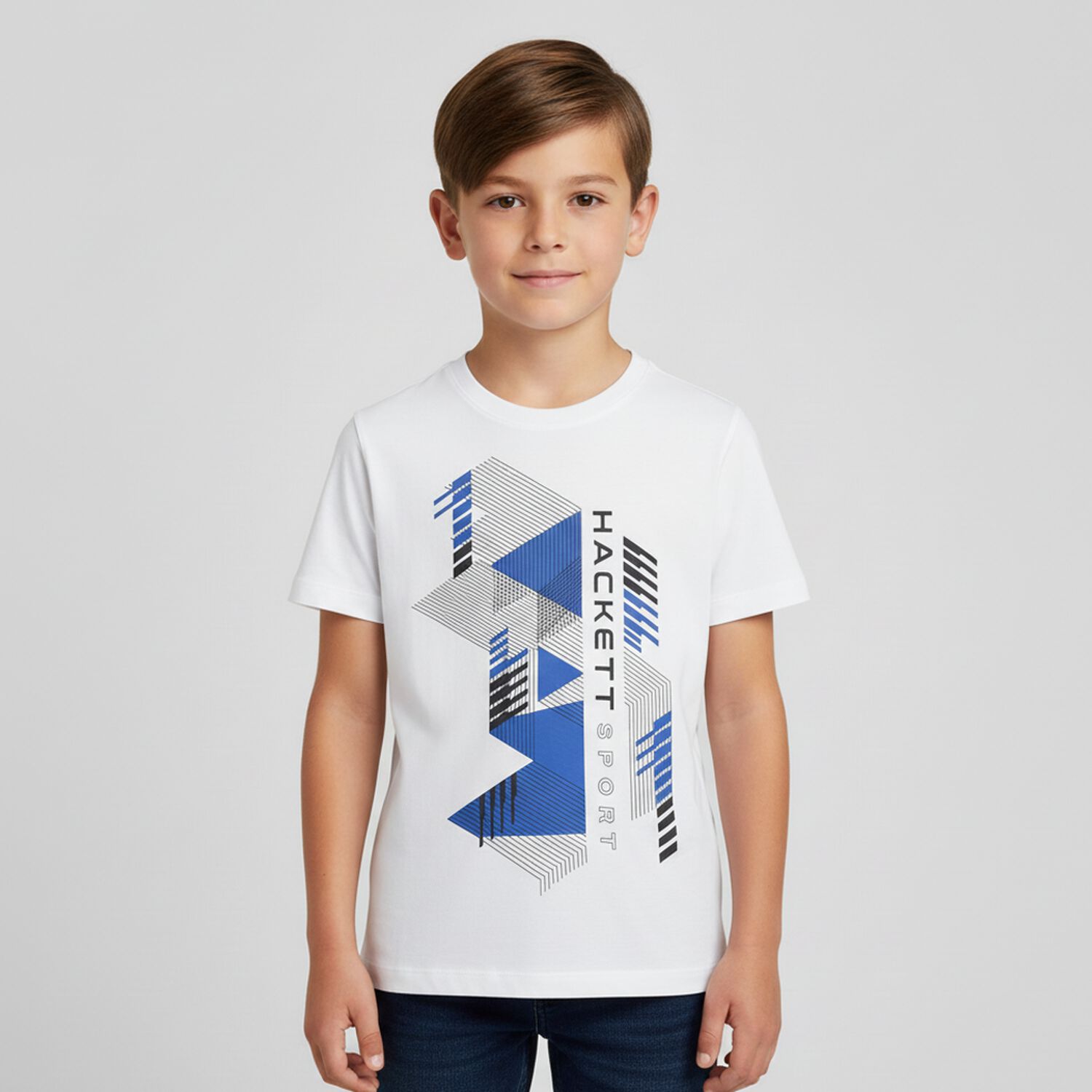 Boys White Logo T-Shirt, 2, hi-res image number null